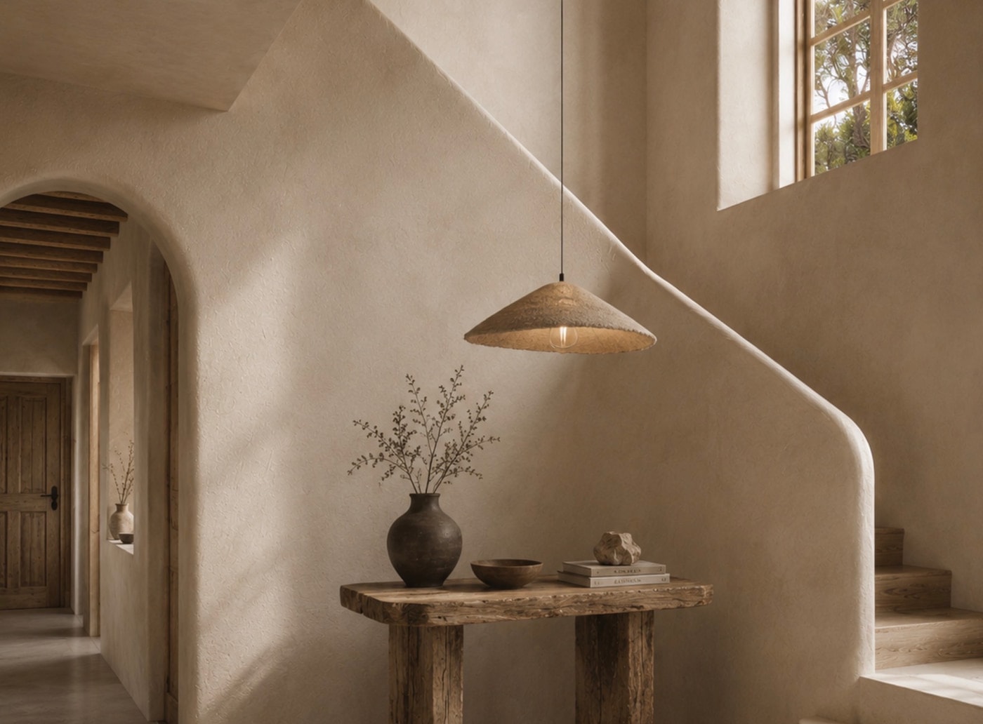 A seamless microcement floor and wall.