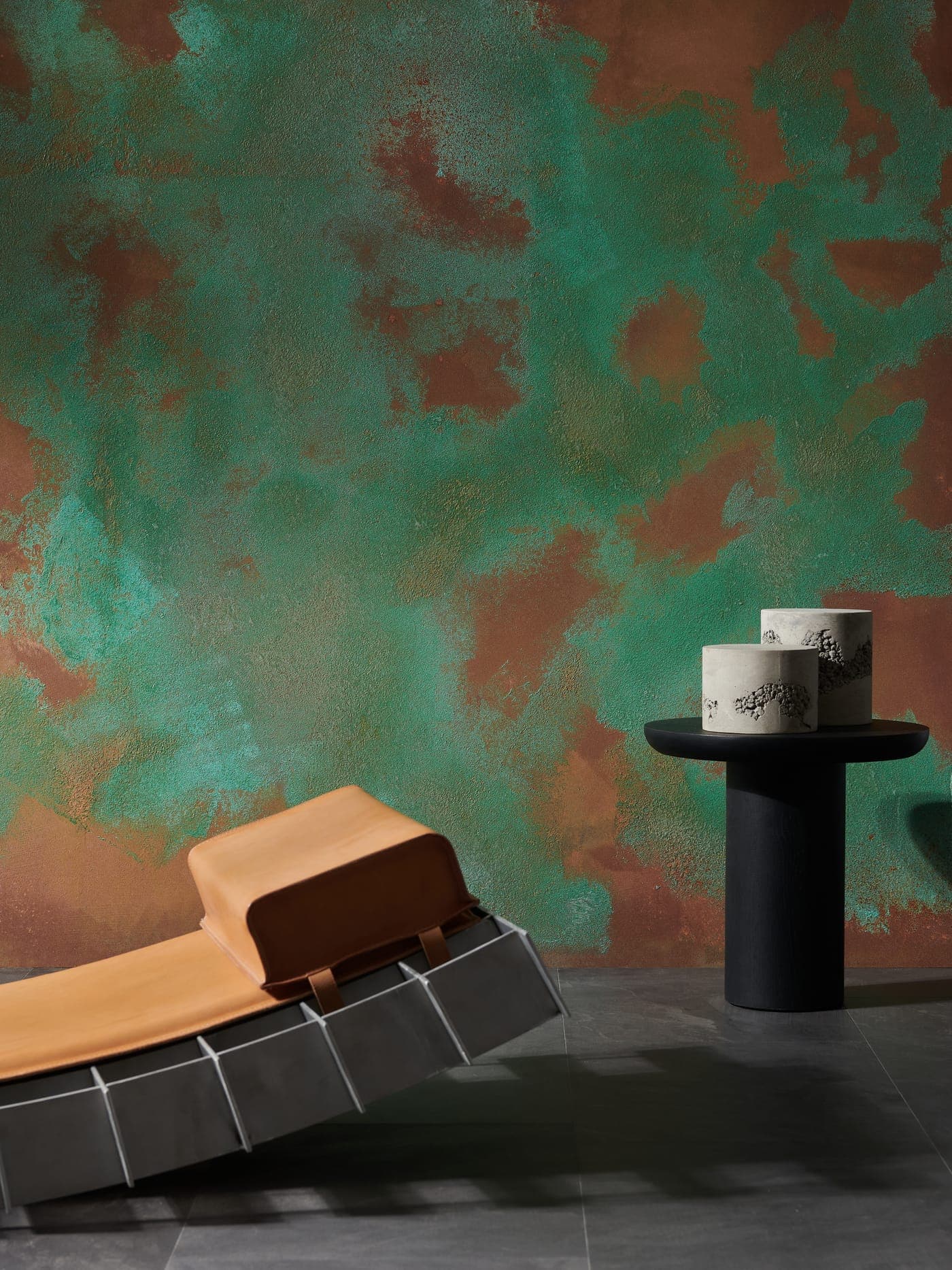 A space finished in RustiQ by Stoopen & Meeûs.