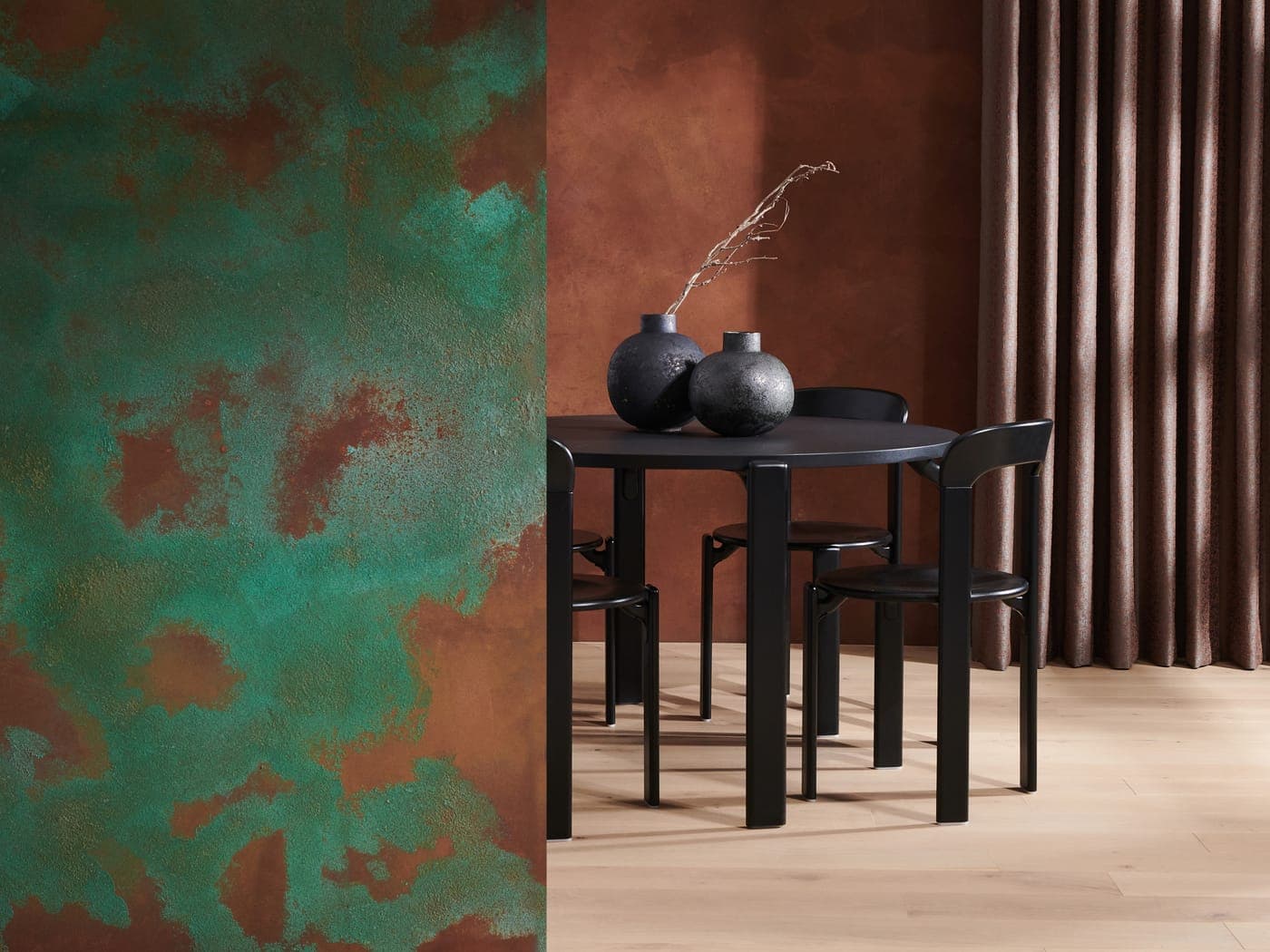 A space finished in RustiQ by Stoopen & Meeûs.